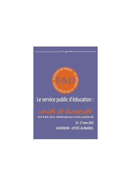 Le service public d'éducation, unité́ et diversité́